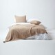 image 4 of Homescapes Cotton Rajput Ribbed Beige Cushion Cover - 45 x 45 cm | Cream | Beige | 45 x 45 cm