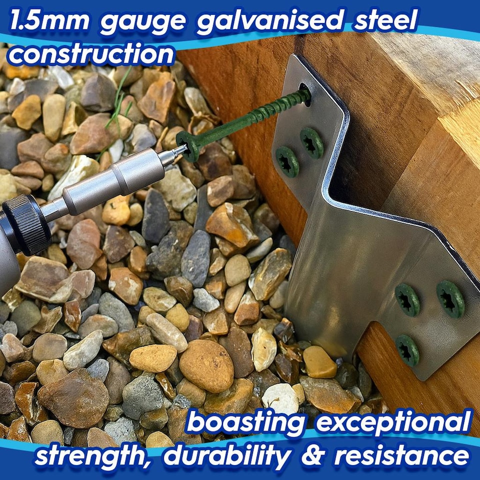 image 1 of Harbour Housewares Galvanised Steel Railway Sleeper Brackets - 40cm - Pack of 40