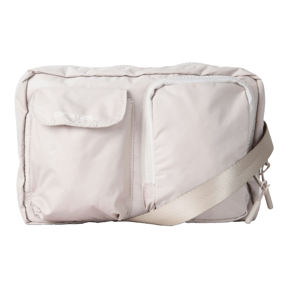 Animal Multi Pocket Crossbody Bag - Beige - One Size