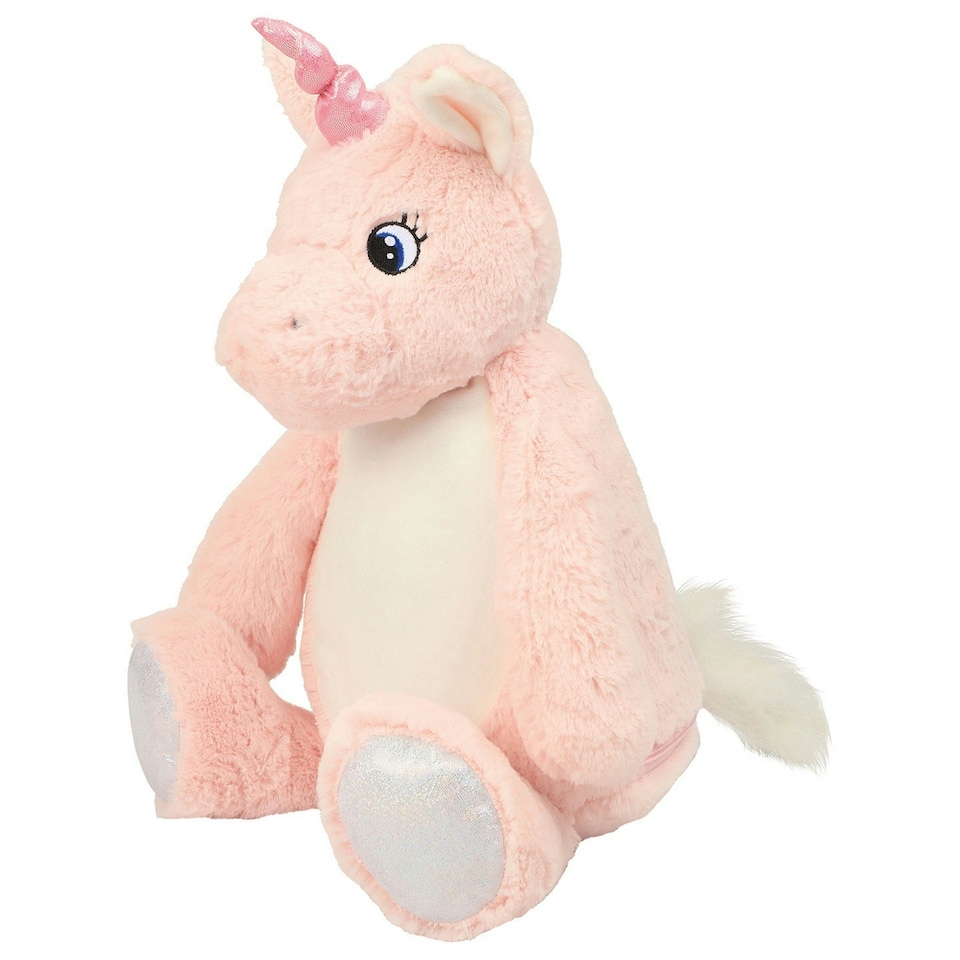 image 1 of Mumbles Zipped Unicorn Plush Toy - Pink - One Size