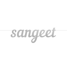 Sangeet Letter Banner - Silver
