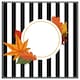 image 4 of Blach stripes, autumn leaves (Picture Frame) Brown | Oak | S