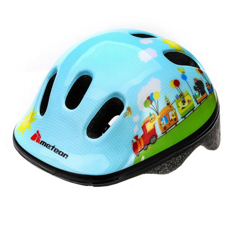 image 1 of Helmet for Kids Toddlers – Lightweight Adjustable Bike Helmet for Boys & Girls – Safety Crash Protection for Cycling, Scooter, Skateboard – MV62 Blue | Train | S