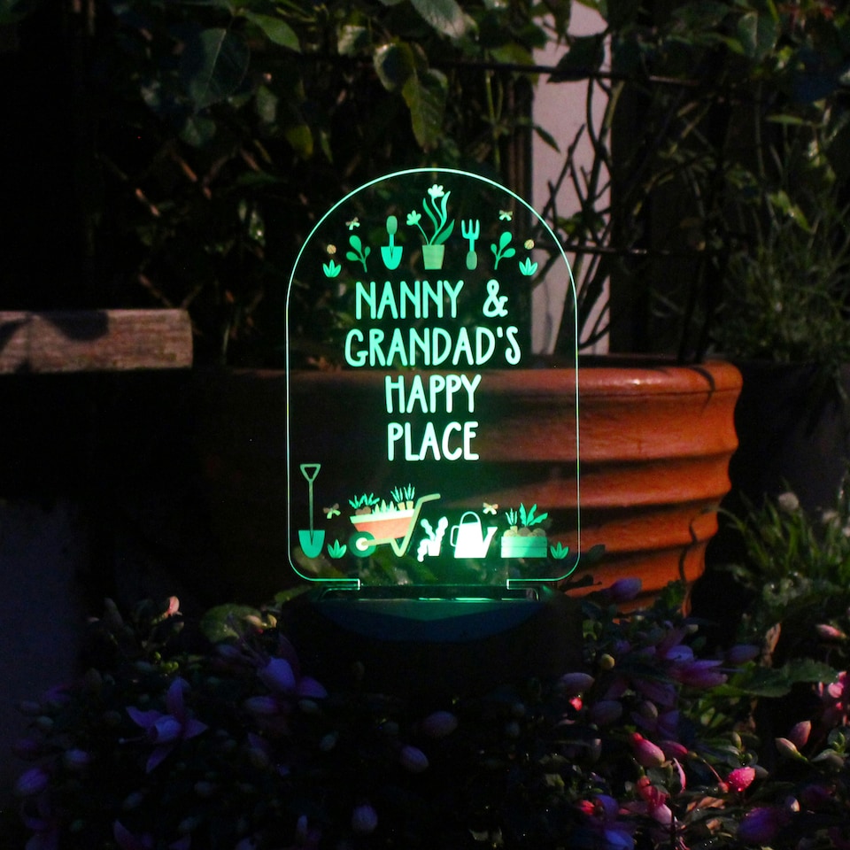 image 1 of Personalised Vegetable Patch Outdoor Solar Light