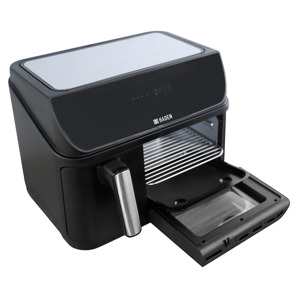 image 1 of Haden 12L Dual Air Fryer -  2400W Large Capacity Air Fryer with Dual Baskets, 10 One-Touch Cooking Functions, Sync Finish, Adjustable Timer and Temperature