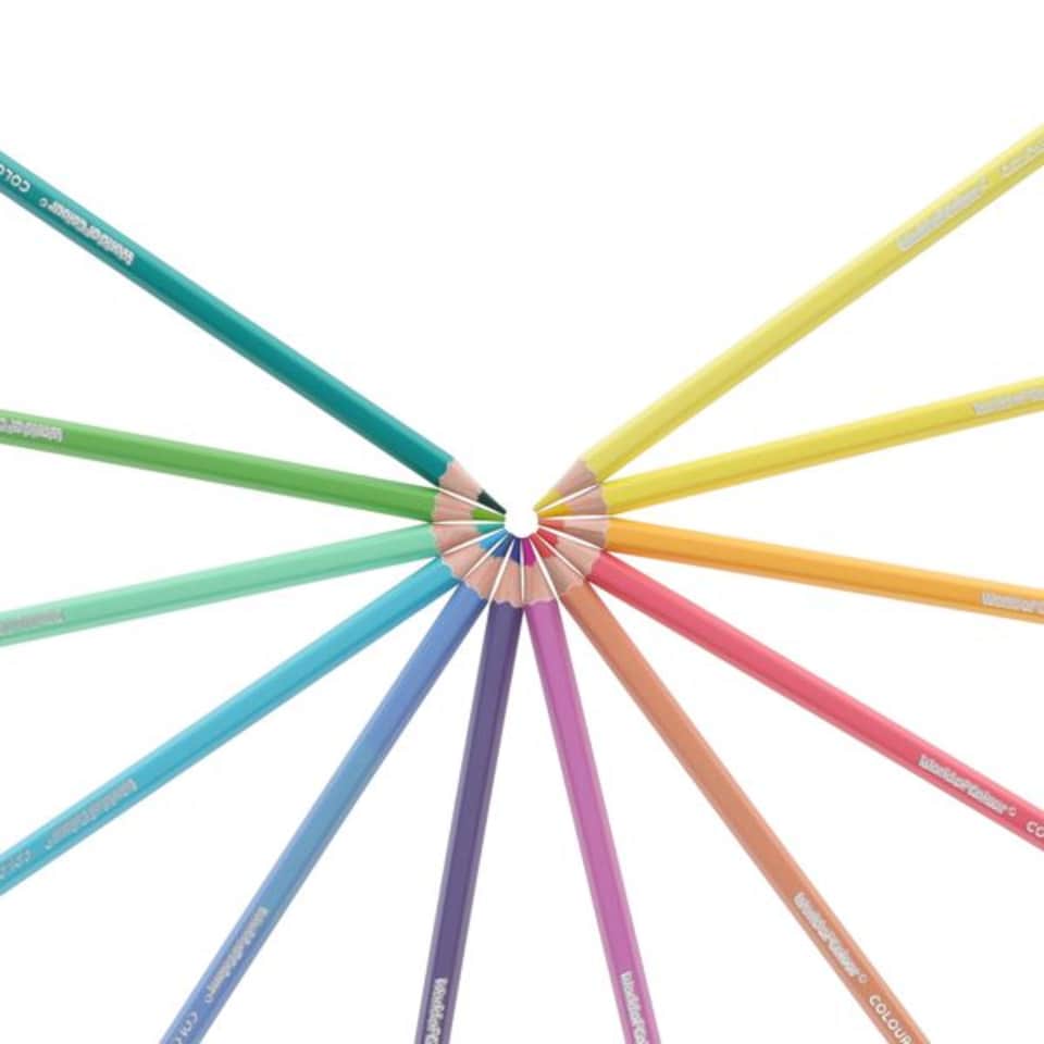 image 1 of Pack of 12 Pastel Shades Colour Pencils by World of Colour