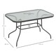 image 5 of Outsunny Metal Garden Dining Table Outdoor Patio with Hole 120L x 80Wcm