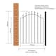 image 2 of Manor-Weston Low Ball Top Single Gate - Solid Steel - Fits Gap of 880 mm x 1041 mm High - Electro Galvanised/Black Powder Coated | Black | 1