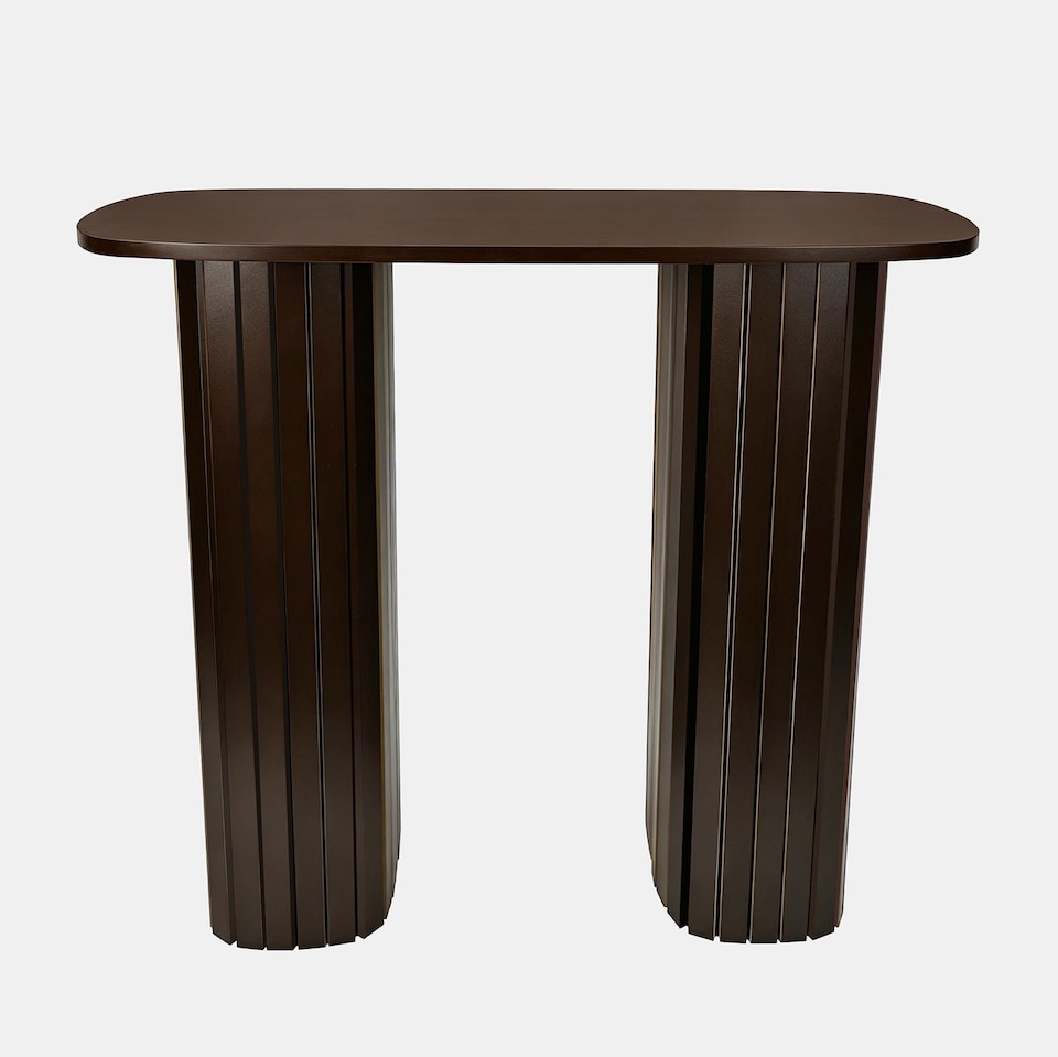 image 1 of OHS Madison Console Table Ribbed Engineered Wood Entryway Display Desk