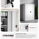 image 5 of Filing Cabinet - 4 adjustable shelves, lockable, 140 x 90 x 40 cm Grey