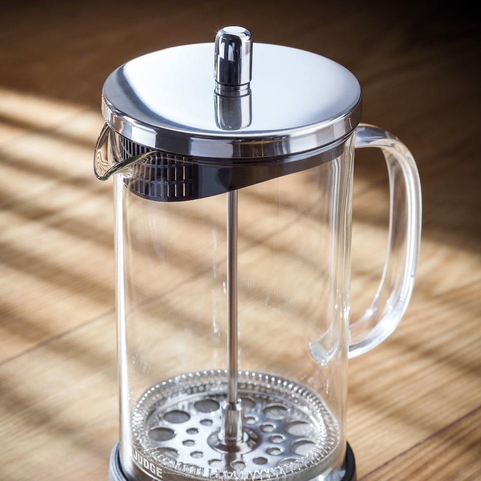 image 1 of Judge Glass Cafetiere 8 Cup Coffee Maker 925ml Clear