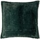 image 3 of Furn All Wrapped Up Velvet Faux Fur Cushion | Green | Emerald/Red