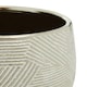 image 4 of Honna Small White Silver Ceramic Planter White