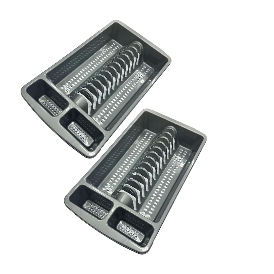 image 1 of 1 X Silver High Grade Dish Drainer Rack Kitchen Utensil Holder Drying Rack