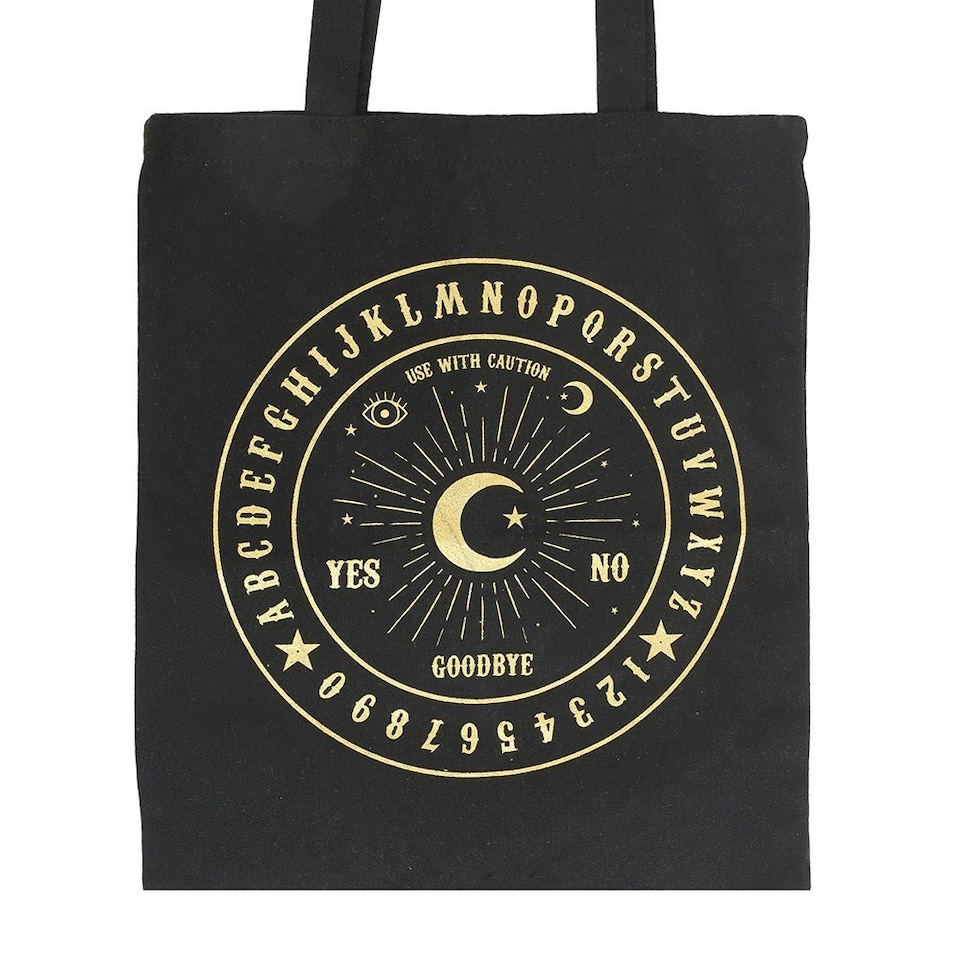 image 1 of Something Different Talking Board Polycotton Tote Bag - Black - One Size | Black