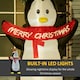image 4 of HOMCOM 8ft Inflatable Penguin & Christmas Banner Decoration Indoor Outdoor WeatherResistant Shell Fun Cute