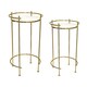 image 10 of Opulence Set of 2 Nested Side Tables Marble/Gold Gold