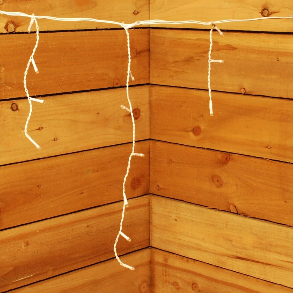 image 1 of 100 Blue Icicle Connectable LED Seasonal Lights