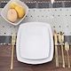 image 2 of Creative Tops Raven White 12 Piece Dinner Set, Square, Ceramic, Service for 4