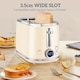 image 6 of HOMCOM Kettle and Toaster Set with LED Screen, 1.7L 3000W Retro Rapid Boil Jug Kettle with Keep Warm Memory Function, 2 Slice Toaster with 6 Browning Controls, Crumb Tray, Cream | Cream