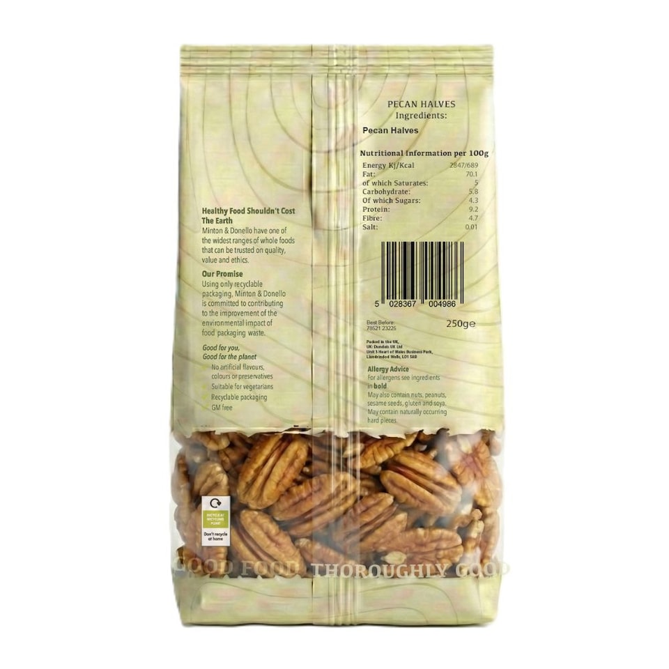 image 1 of Minton & Donello Pecan Halves 6 x 250g