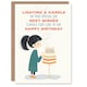 image 1 of Birthday Card Girl With Cake Lighting Candle Best Wishes Poem