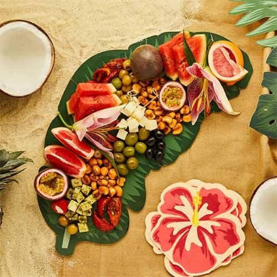 image 1 of Tropical Leaf Shaped Grazing Board 48cm