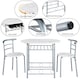 image 4 of Yaheetech Modern Round Dining Table Set
