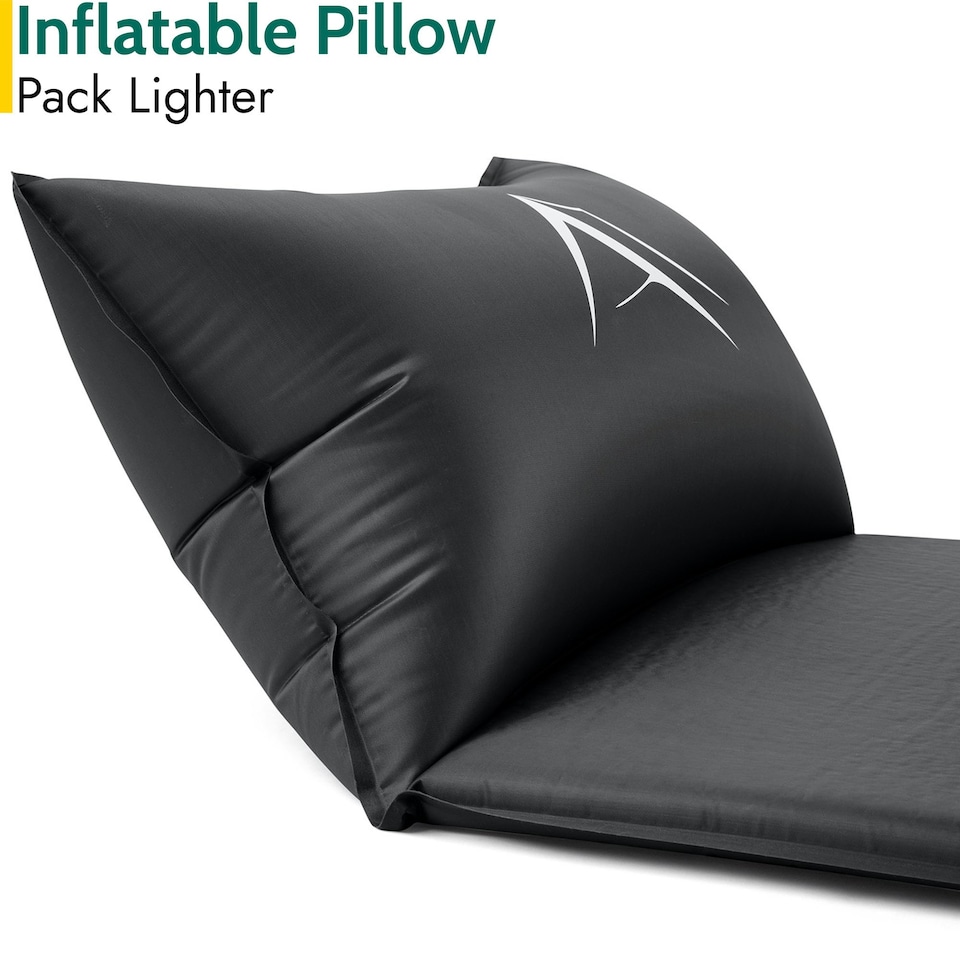 image 1 of Self Inflating Mat with Pillow - Black