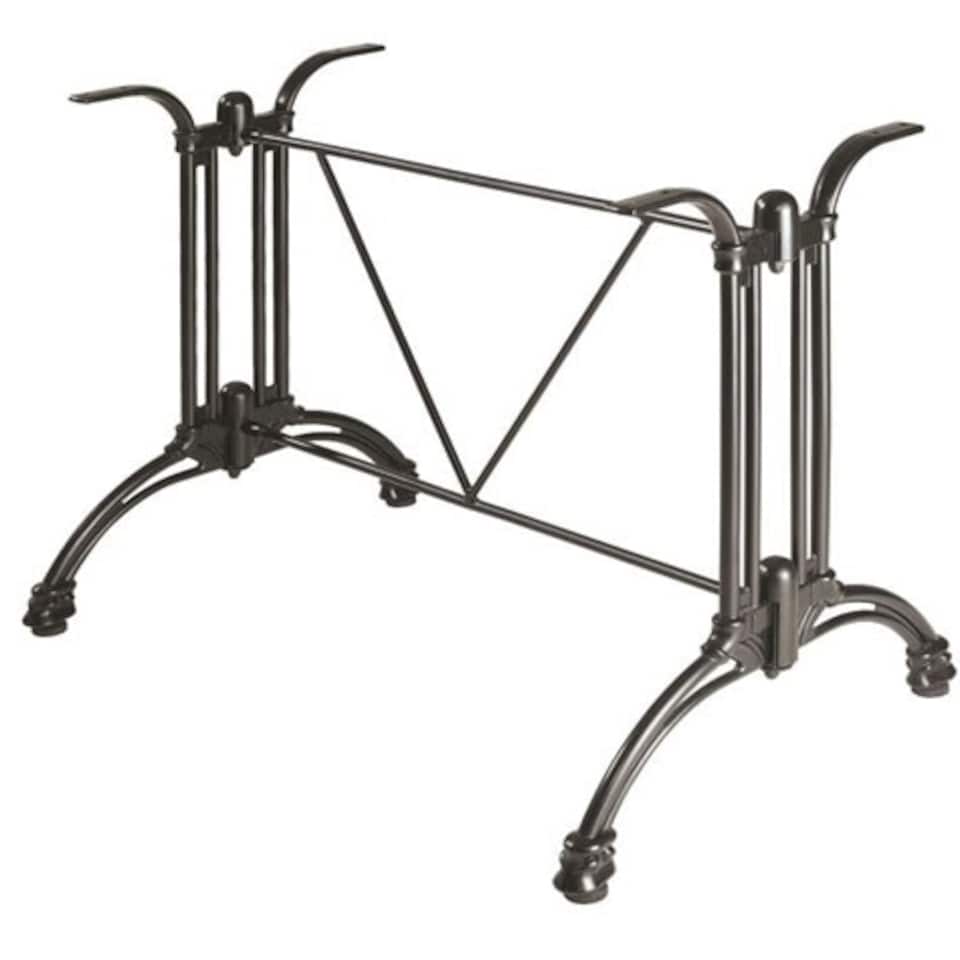 Azurone Table Base Continental Double Black Aluminium Table Base Black