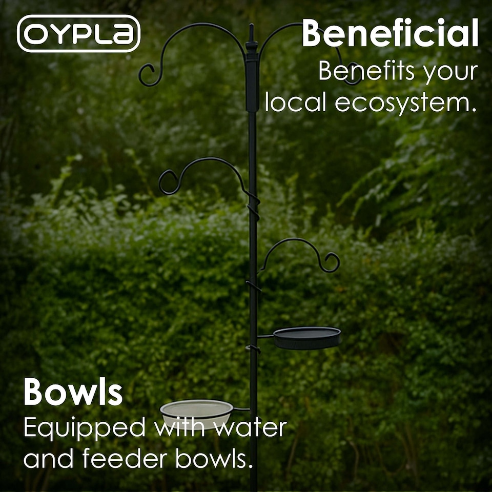 image 1 of Wild Bird Decorative Feeding Station with Feeder Tray & Bath