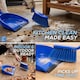 image 3 of Colour Coded Dustpan and Brush Sets Wide Plastic Dustpan with Rubber Lip and Soft Bristle Brush