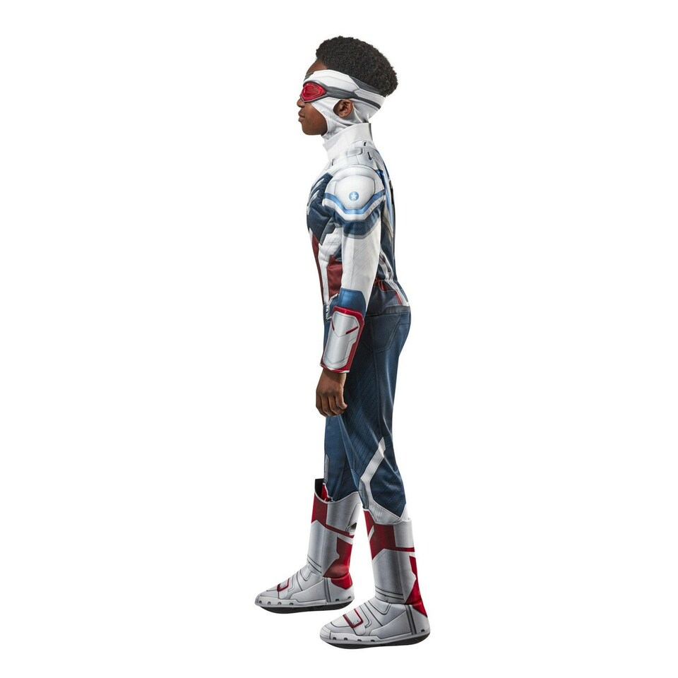image 1 of The Falcon and The Winter Soldier Boys Dlx Costume - Blue/Grey/Red - S S