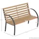 image 3 of Garden Vida 3 Seater Slatted Garden Bench Outdoor Patio Seating