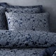 image 2 of Sandringham Damask Soft Easy Care Bed Linen Bedding Duvet Cover Quilt Set With Pillow Cases | Blue | Double