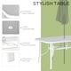 image 3 of Outsunny 7 Piece Garden Dining Set with Dining Table and Chairs, 6 Seater Outdoor Furniture with Parasol Hole for Deck and Balcony, Grey