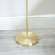 image 1 of ValueLights Frenchie Pink Tinted Glass Globe Gold Stem Floor Lamp