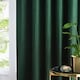image 3 of Paoletti Corinthian Velvet Room Darkening Deep Green Eyelet Curtains (W)229cm x 183 cm | Multi