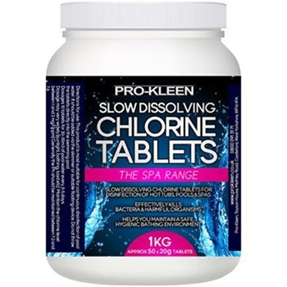 (1KG) Stabilised Slow Dissolving Chlorine 20g Tablets
