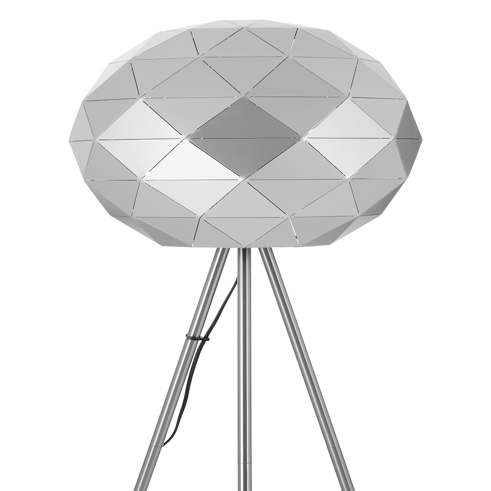 image 1 of Interiors by Premier Silver Finish Floor Lamp Silver