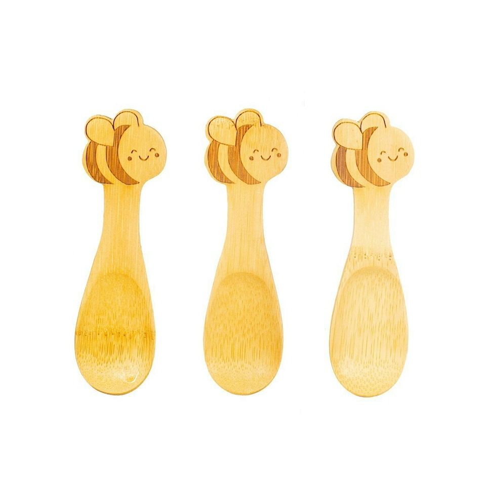 Sass & Belle Baby Spoons Bamboo Bumble Bee Set of 3