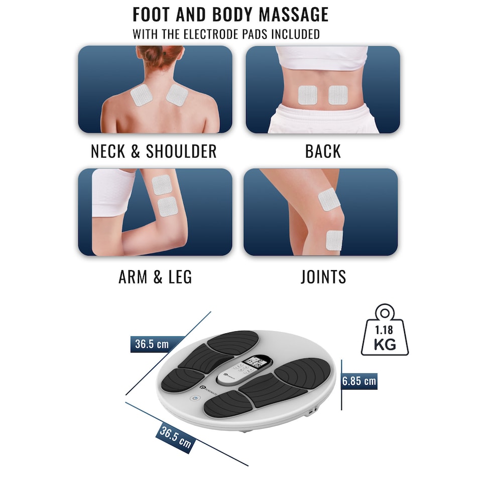 image 1 of Foot Massager with 99 Intensity Levels & 50 Modes, EMS & TENS Medically Certified