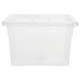 image 1 of 1 x 22 Litre Strong Clear Transparent Storage Container Ideal For Clothes & Books Clear