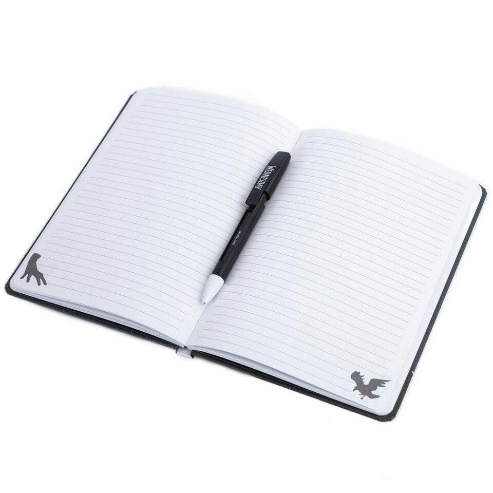image 1 of Wednesday Stay Kooky Notebook & Pen Set - Black/Grey - One Size