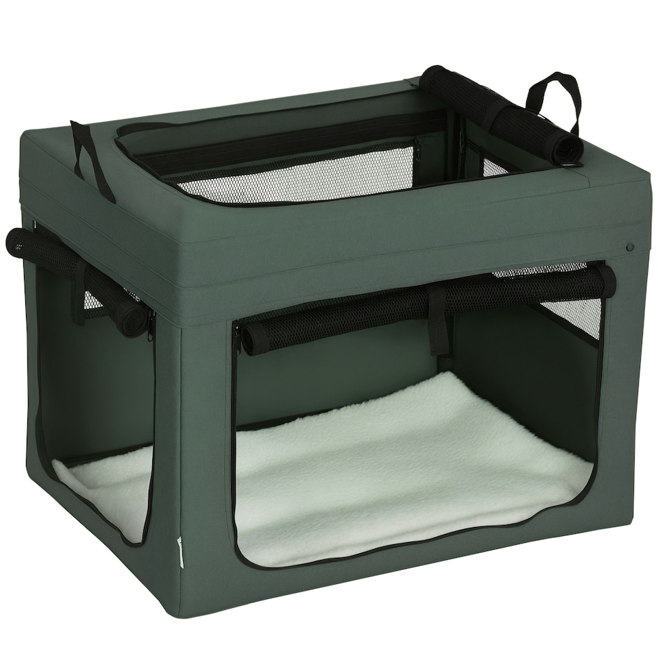 image 1 of PawHut 69cm Soft Side Pet Carrier w/ Cushion, for Mini Small Dogs - Grey