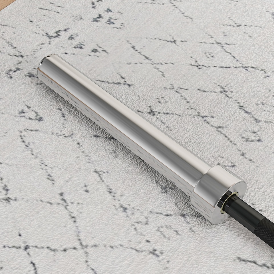 image 1 of SPORTNOW 5cm Weight Lifting Bar, Barbell Bar with Spring Clips, 210cm, 19kg | Black | Sliver and Black