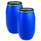 image 1 of 1 x 220 Litre Air Tight Food Grade Blue Open Top Keg Barrel With Ring Latch Blue