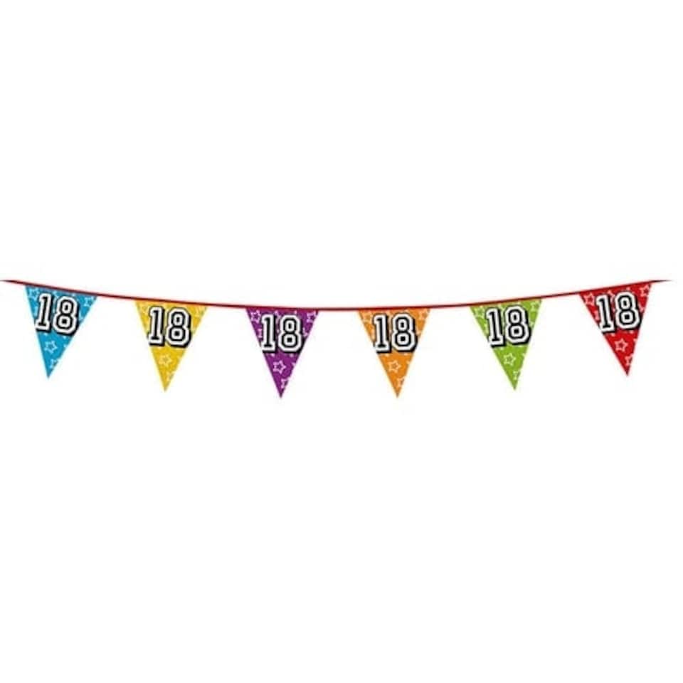 Age 18 Holographic Foil Pennant Bunting 8m