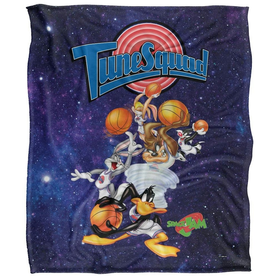 image 1 of Space Jam Tune Squad Tower Blanket - Multicoloured - One Size