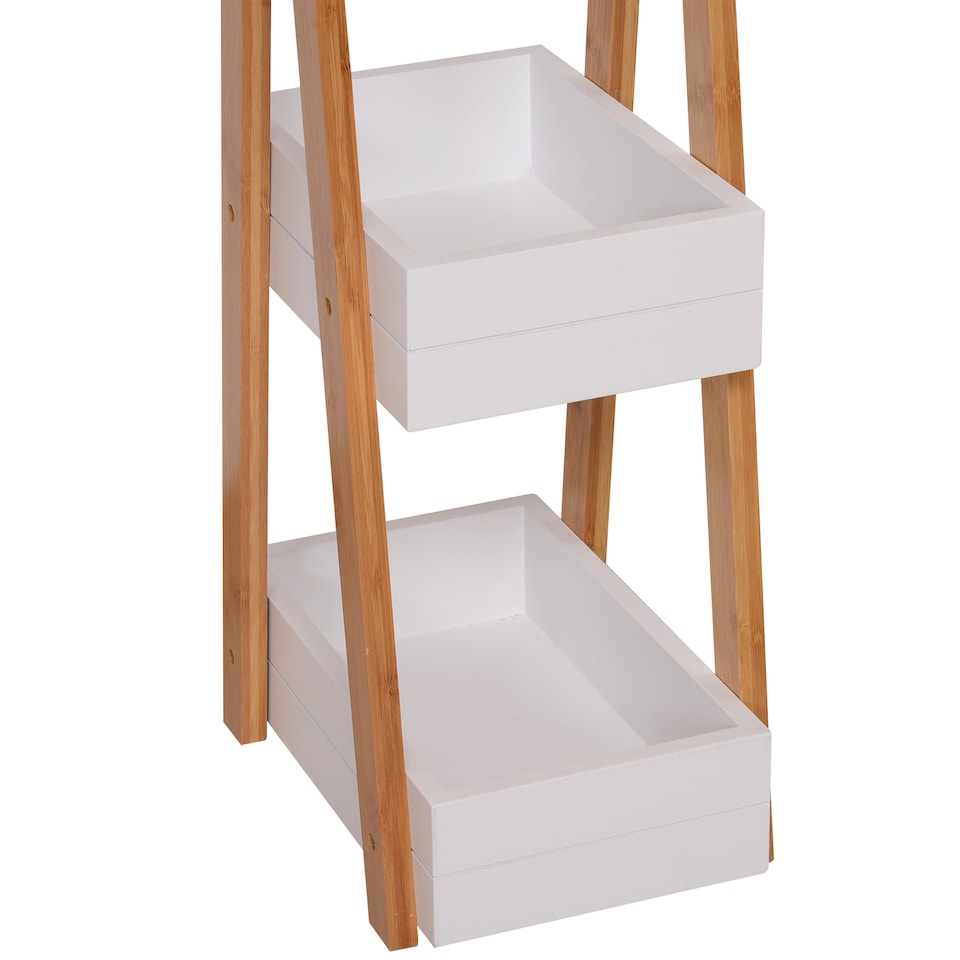 image 1 of HOMCOM 3 Tier A Frame Bathroom Shower Caddy Storage Unit Shelving Organizer